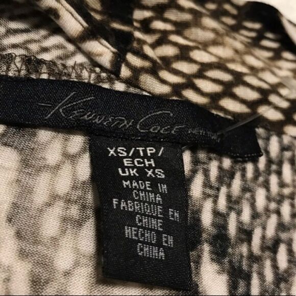 Kenneth Cole XS Wrap-Look Reptile Print Top - Picture 6 of 6